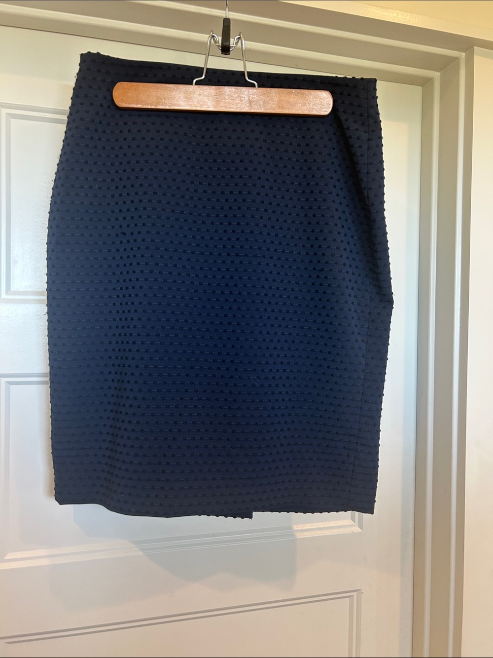 Banana Republic Navy Textured Pencil Skirt
